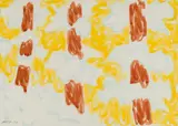 Stephen Pace, Abstraction in Red and Yellow, 1977, Watercolor on paper