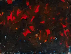 Stephen Pace, Abstraction in Red and Black, 1952, Oil on canvas