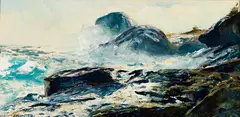 Andrew Winter, Gull Rock, Monhegan, Oil on panel