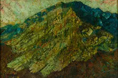 David Alfaro Siqueiros, Mountain, Oil on panel