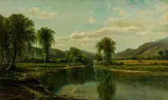 River View Near Stowe by Edmund Darch Lewis, 1880, Oil on canvas, sold Mar 2025