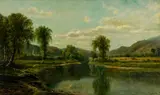 Edmund Darch Lewis, River View Near Stowe, 1880, Oil on canvas