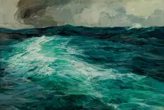 Charles Herbert Woodbury, Sketch for Mid-Ocean, 1894, Oil on canvas