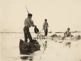 Frank Weston Benson, Two Canoes, Etching