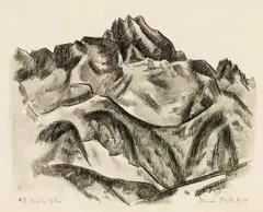 Dreitorspitze by Marsden Hartley, 1934, Lithograph, sold Mar 2025
