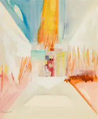 Frances Kornbluth, Untitled, Watercolor and collage on paper