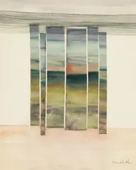 Frances Kornbluth, Island Path No. 2, Watercolor and collage on paper