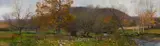 Ann Lofquist, Autumn Sycamore Near Stream with Bridge, 2003, Oil on panel