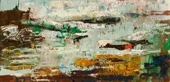 James Penney, "Cozy Cove, 5 Islands" Georgetown, Maine, 1964, Oil on masonite
