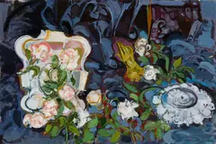 Charles E. Buckley, Still Life with Roses, Oil on canvas