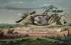 Eugene Berman, Landscape with Arch, 1939, Gouache on paper