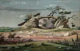 Eugene Berman, Landscape with Arch, 1939, Gouache on paper