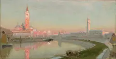 Albert Goodwin, Venice, Oil on panel