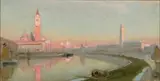 Albert Goodwin, Venice, Oil on panel
