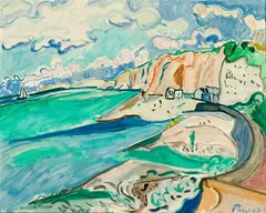 Marilyn Powers, Beach at Veulettes, Oil on canvas