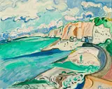 Marilyn Powers, Beach at Veulettes, Oil on canvas
