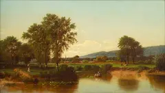 Henry Suydam, Summer Afternoon by the River, Oil on canvas