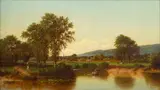 Henry Suydam, Summer Afternoon by the River, Oil on canvas