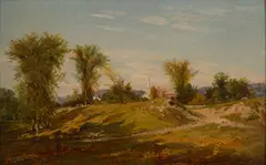 Aaron Draper Shattuck, North Conway, New Hampshire, 1856, Oil on board mounted to stretched canvas