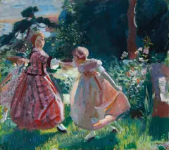 Charles S. Hopkinson, Three Dancing Girls, 1915, Oil on wood panel