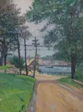 Jane Peterson, Road to Rocky Neck, East Gloucester, Oil on canvas