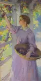 Mabel May Woodward, In the Arbor, c. 1907, Oil on canvas