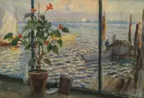 John Whorf, View Through the Window, Provincetown, Watercolor on paper