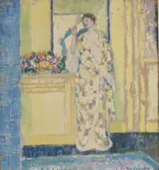 Frederick Carl Frieseke, Yellow Kimono, Oil on canvas