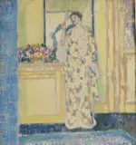 Frederick Carl Frieseke, Yellow Kimono, Oil on canvas