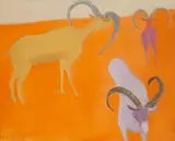 Sally Michel Avery, Ibex, 1970, Oil on canvasboard