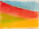 Wolf Kahn, Crimson Screen, Pastel on paper