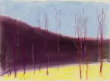 Wolf Kahn, Purple Descending, Pastel on paper