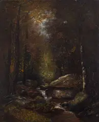 Charles Ethan Porter, Woodland Scene, Oil on canvas