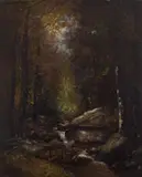 Charles Ethan Porter, Woodland Scene, Oil on canvas