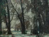 John F. Carlson, Guardians of the Stream, Oil on canvas