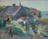 Alice Kent Stoddard, Washing Day, Monhegan, c. 1930s, Oil on canvas