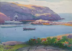 Sears Gallagher, Monhegan, Watercolor on paper
