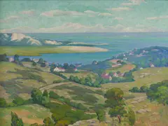Nan Sheets, View of Gloucester, Oil on canvas