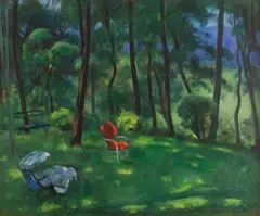Martha Walter, Garden Scene, Oil on canvas