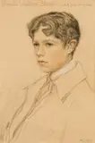 Albert Edward Sterner, Portrait of Harold Sterner, Charcoal and pastel on paper