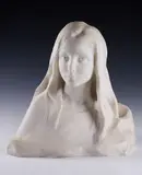 Raoul François Larche, Bust of a Girl, Marble