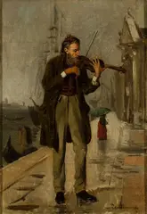 Federico Zandomeneghi, Violinist, 1917, Oil on canvas