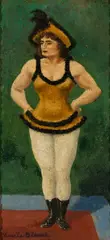 Lucile Blanch, Circus Performer, Oil on board