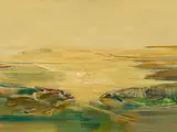 John Korner, Landscape with Ship, 1969, Oil on canvas
