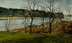 Al Brule, Piscataqua River Scene, Acrylic on masonite