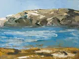 William Matthews Hekking, Monhegan Rocks, Oil on panel