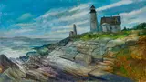 Fritz Rockwell, Pemaquid Lighthouse, 1974, Oil on panel