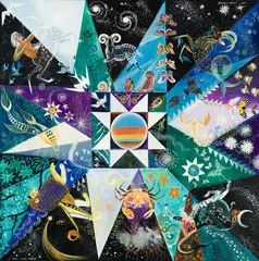 Dahlov Ipcar, Starry Night, 1991, Oil on linen