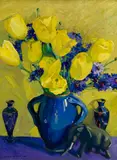 Jane Peterson, Yellow Tulips, Oil on canvas