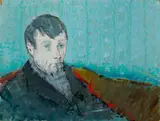 John Heliker, Self Portrait, Oil on masonite